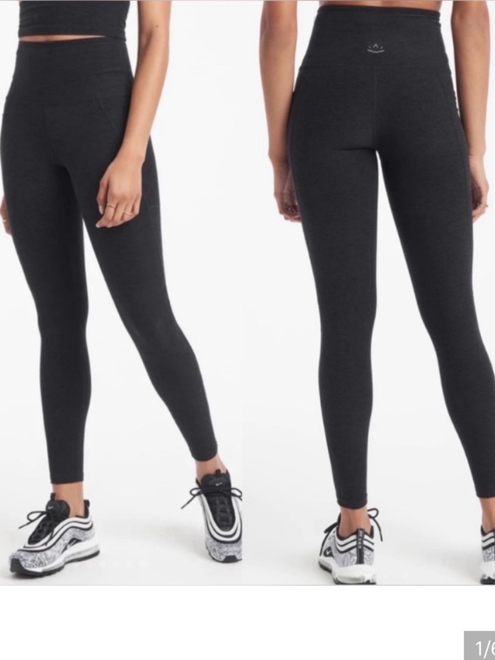 Beyond Yoga Space Dye Out Of Pocket High Waisted Legging Black Womens Large